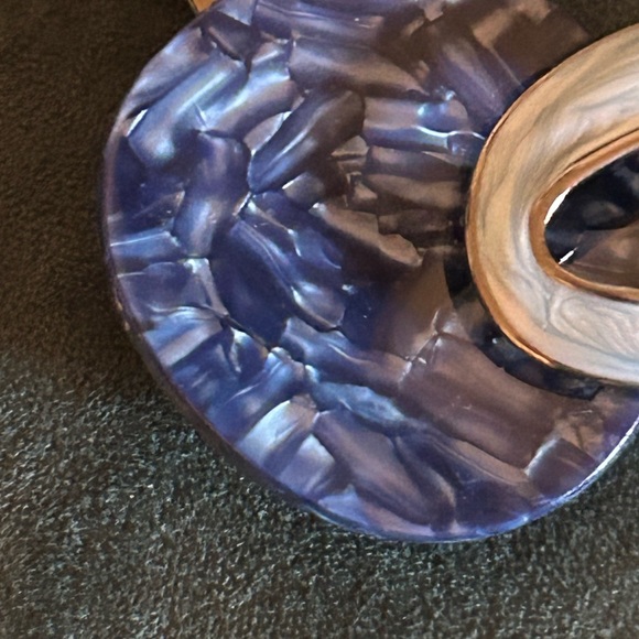 🎅🏻 CHRISTMAS VINTAGE LOVER MODERNIST CHUNKY LUCITE/ENAMEL 19” GUNMETAL NECKLACE - Picture 5 of 11